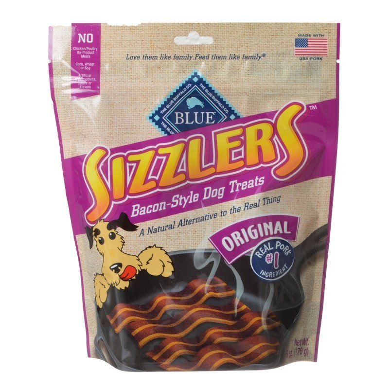 Blue Buffalo Sizzlers Bacon-Style Dog Treats Blue Buffalo Sizzlers Bacon-Style Dog Treats