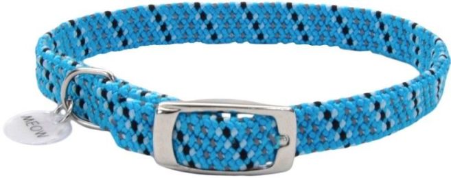 Coastal Pet Elastacat Reflective Safety Collar with Charm Blue/Black (size: Small (Neck)