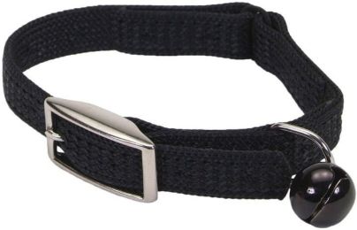 Coastal Pet Sassy Snagproof Nylon Safety Cat Collar Black (size: 10"L x 3/8"W)