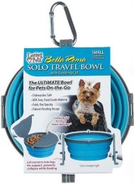 Loving Pets Bella Roma Blue Travel Bowl (size: 1 count - Small)