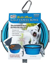 Loving Pets Bella Roma Blue Travel Bowl (size: 1 count - Medium)