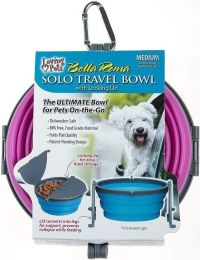 Loving Pets Bella Roma Pink Travel Bowl (size: 1 count - Medium)