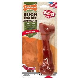 Nylabone Power Chew Bison Bone Alternative Dog Chew Toy Beef Flavor (size: 1 Count)