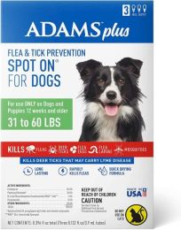 Adams Flea And Tick Prevention Spot On For Dogs 31-60 lbs Large 3 Month Supply (size: 1 Count)