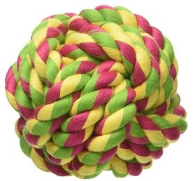 Mammoth Cottonblend Monkey Fist Ball Flossy Dog Toy 2.5" Mini (size: 1 Count)