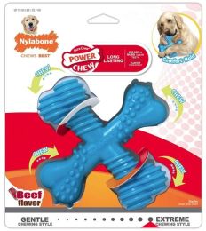 Nylabone Power Chew Comfor Hold X Bone Durable Dog Toy Beef Flavor Giant (size: 1 Count)