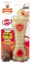 Nylabone Power Chew Knuckle Bone and Pop-In Treat Toy Combo Chicken Flavor Giant (size: 1 Count)