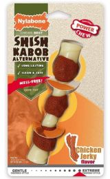 Nylabone Power Chew Shish Kabob Mess Free Nylon Chew Toy Chicken Jerky Flavor Regular (size: 1 Count)