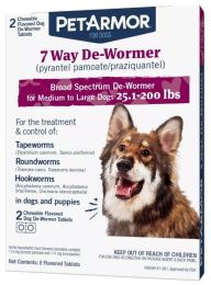 PetArmor 7 Way De-Wormer for Medium to Large Dogs (25.1-200 Pounds) (size: 2 count)