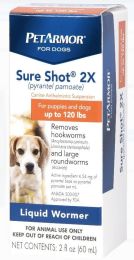 PetArmor Sure Shot 2X Liquid De-Wormer for Puppies and Dogs up to 120 Pounds (size: 2 oz)