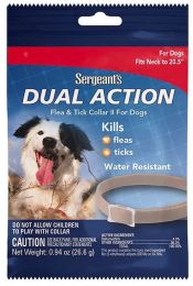 Sergeants Dual Action Flea and Tick Collar II for Dogs Neck Size 20.5" (size: 1 Count)