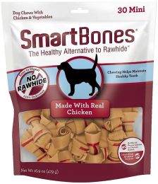 SmartBones Mini Vegetable and Chicken Bones Rawhide Free Dog Chew (size: 30 count)