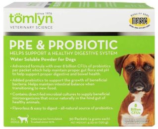 Tomlyn Pre and Probiotic Water Soluble Powder for Dogs (size: 30 count)