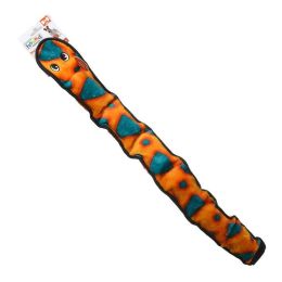Invincibles Red & Yellow Squeaker Snake Dog Toy (size: 6 Squeakers - 38" Long)