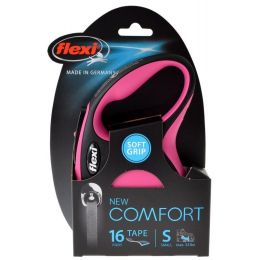 Flexi New Comfort Retractable Tape Leash - Pink (size: Small - 16' Tape (Pets up to 33 lbs))