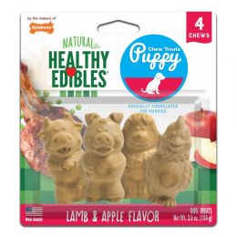 Nylabone Natural Healthy Edibles Puppy Chew Treats - Lamb & Apple Flavor (size: 4 Pack)
