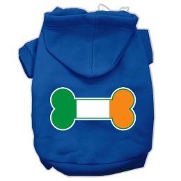 Bone Flag Ireland Screen Print Pet Hoodies (Color: Blue, size: Sm (10))