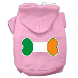 Bone Flag Ireland Screen Print Pet Hoodies (Color: Light Pink, size: Sm (10))