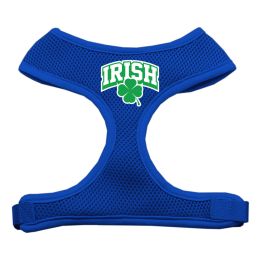 Irish Arch Screen Print Soft Mesh Pet Harness (Color: Blue, size: Sm)