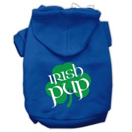 Irish Pup Screen Print Pet Hoodies (Color: Blue, size: XL (16))