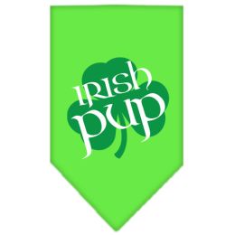 Irish Pup Screen Print Bandana (Color: Green, size: small)
