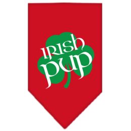 Irish Pup Screen Print Bandana (Color: Red, size: small)