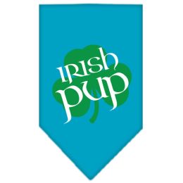 Irish Pup Screen Print Bandana (Color: Turquoise, size: small)