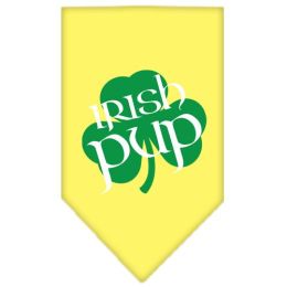 Irish Pup Screen Print Bandana (Color: Yellow, size: small)