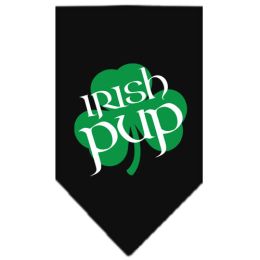 Irish Pup Screen Print Bandana (Color: Black, size: small)