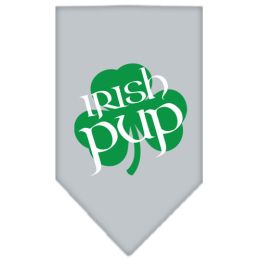 Irish Pup Screen Print Bandana (Color: Grey, size: large)