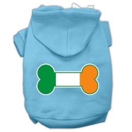 Bone Flag Ireland Screen Print Pet Hoodies (Color: Baby Blue, size: Sm (10))