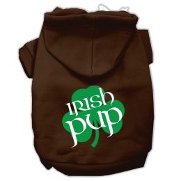 Irish Pup Screen Print Pet Hoodies (Color: Brown, size: XXXL (20))