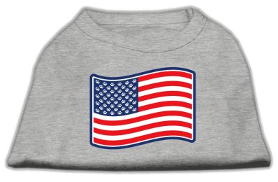Paws and Stripes Screen Print Shirts (Color: Grey, size: XXXL)