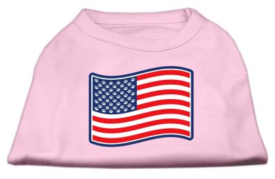 Paws and Stripes Screen Print Shirts (Color: Light Pink, size: XXL)