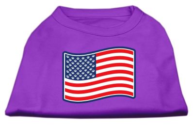 Paws and Stripes Screen Print Shirts (Color: Purple, size: XXL)