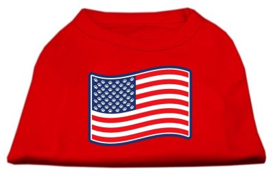Paws and Stripes Screen Print Shirts (Color: Red, size: XXL)