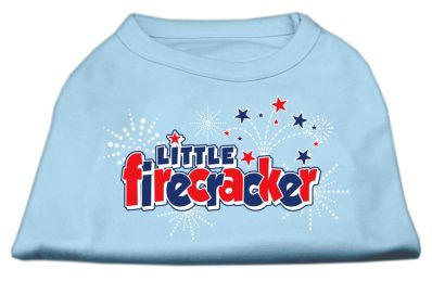 Little Firecracker Screen Print Shirts (Color: Baby Blue, size: XXXL)