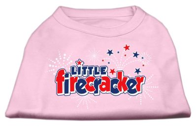Little Firecracker Screen Print Shirts (Color: Light Pink, size: XXXL)