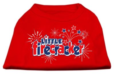 Little Firecracker Screen Print Shirts (Color: Red, size: XXXL)