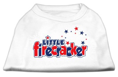 Little Firecracker Screen Print Shirts (Color: White, size: XXXL)