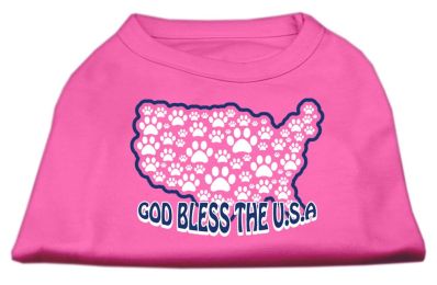God Bless USA Screen Print Shirts (Color: Bright Pink, size: XXXL)