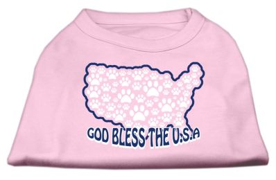 God Bless USA Screen Print Shirts (Color: Light Pink, size: XXXL)