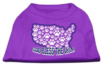 God Bless USA Screen Print Shirts (Color: Purple, size: XXXL)