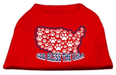 God Bless USA Screen Print Shirts (Color: Red, size: XXXL)